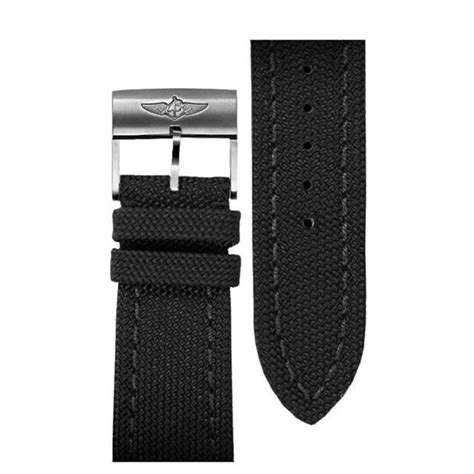 breitling 22mm black canvas strap 103w|Breitling 22mm Black Canvas Strap 103W .